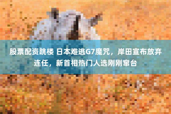 股票配资跳楼 日本难逃G7魔咒,岸田宣布放弃连任,新首相热门人选刚刚窜台