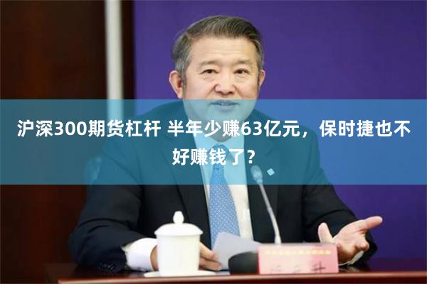 沪深300期货杠杆 半年少赚63亿元，保时捷也不好赚钱了？