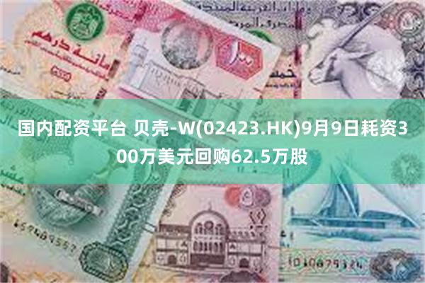 国内配资平台 贝壳-W(02423.HK)9月9日耗资300万美元回购62.5万股
