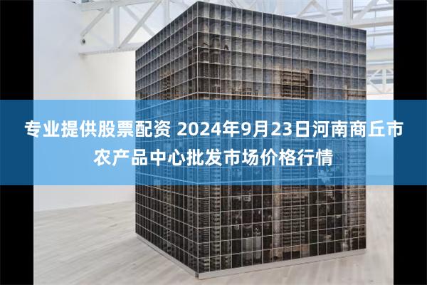 专业提供股票配资 2024年9月23日河南商丘市农产品中心批发市场价格行情