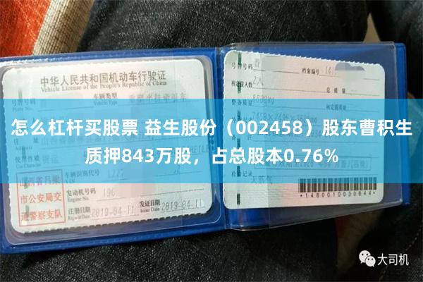 怎么杠杆买股票 益生股份（002458）股东曹积生质押843万股，占总股本0.76%