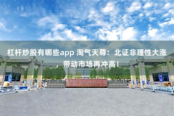 杠杆炒股有哪些app 淘气天尊：北证非理性大涨，带动市场再冲高！