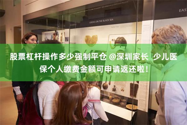 股票杠杆操作多少强制平仓 @深圳家长  少儿医保个人缴费金额可申请返还啦！