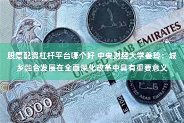 股票配资杠杆平台哪个好 中央财经大学姜玲：城乡融合发展在全面深化改革中具有重要意义