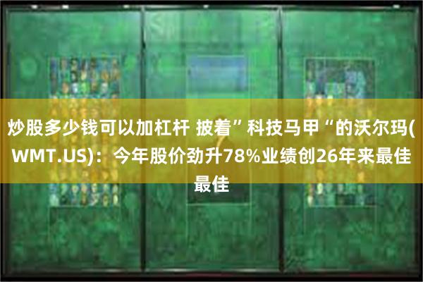 炒股多少钱可以加杠杆 披着”科技马甲“的沃尔玛(WMT.US)：今年股价劲升78%业绩创26年来最佳