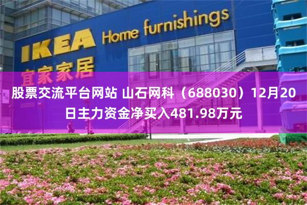 股票交流平台网站 山石网科（688030）12月20日主力资金净买入481.98万元