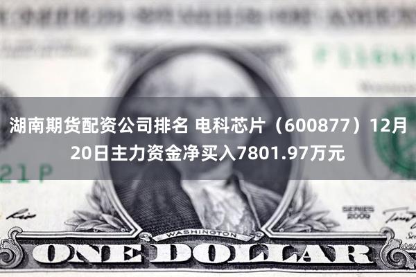 湖南期货配资公司排名 电科芯片（600877）12月20日主力资金净买入7801.97万元