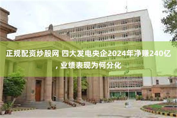 正规配资炒股网 四大发电央企2024年净赚240亿, 业绩表现为何分化