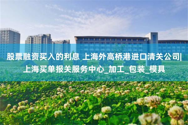 股票融资买入的利息 上海外高桥港进口清关公司|上海买单报关服务中心_加工_包装_模具