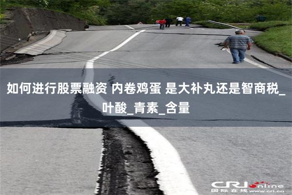 如何进行股票融资 内卷鸡蛋 是大补丸还是智商税_叶酸_青素_含量