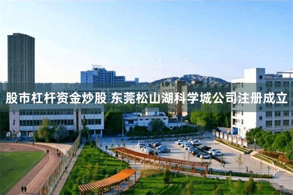 股市杠杆资金炒股 东莞松山湖科学城公司注册成立